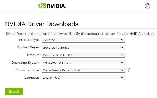 Download NVIDIA graphic driver