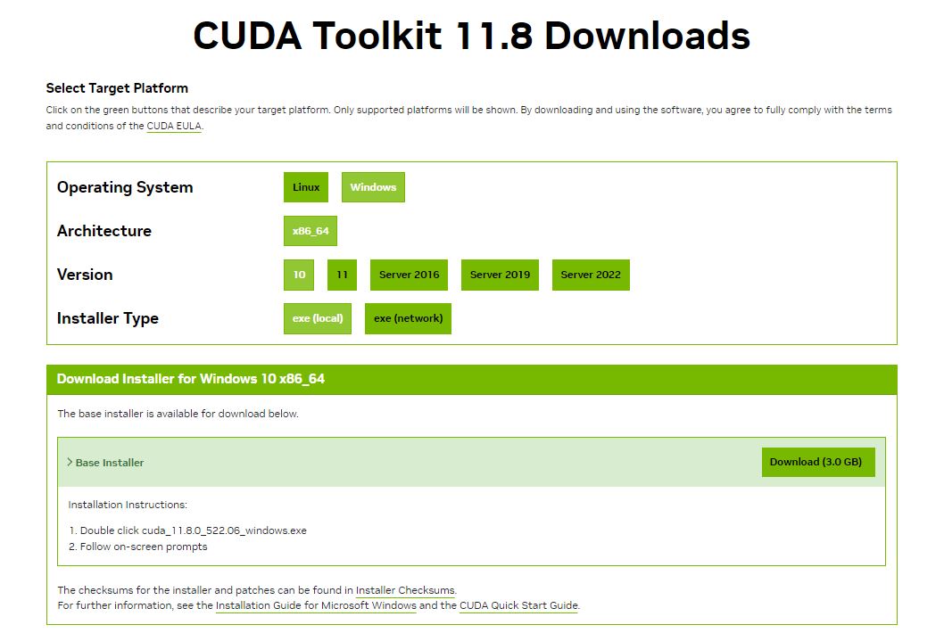Cuda Toolkit 11.8